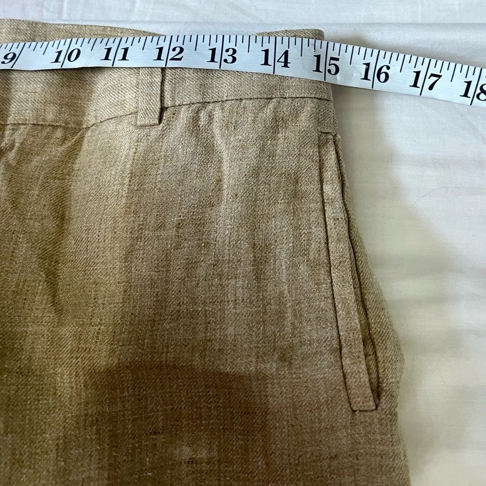 Giorgio’s Palm Beach 100% Linen Lined MidRise Trousers Beige Resort Luxury 29x30 - Picture 5 of 8